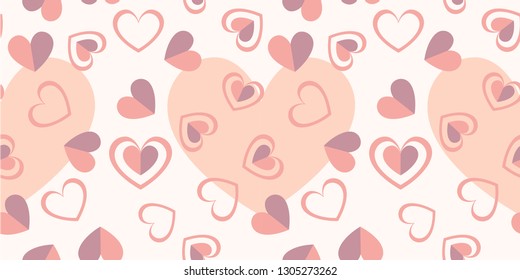 Seamless pattern with hearts. Valentine's Day background