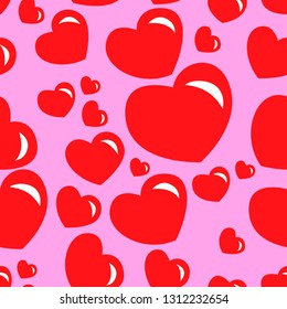 Seamless pattern with hearts to Valentine's Day or Mother's Day