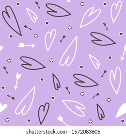 seamless pattern with hearts for Valentine's day vector
