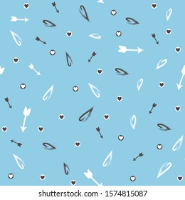 seamless pattern with hearts for Valentine's day vector