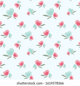 Seamless pattern with hearts for valentines day design. Pattern for fabric, textile, wrapping paper, wallpaper, background for a wedding, invitation card. vector 