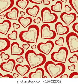 seamless pattern hearts for Valentine's Day