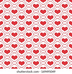 Seamless pattern with hearts for Valentine's Day design
