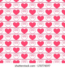 Seamless pattern with hearts for Valentine's Day designs