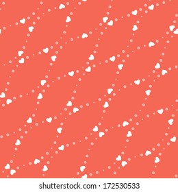 Seamless pattern with hearts. Valentines Day background
