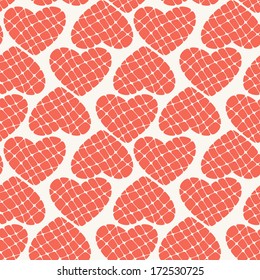 Seamless pattern with hearts. Valentines Day background