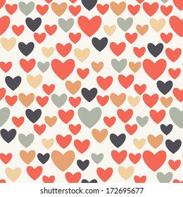 Nahtloses Muster mit Herzen.Valentinstag, Hintergrund. Ferienstruktur der Vektorillustration