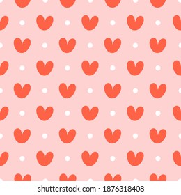 seamless pattern with hearts for valentine's day
