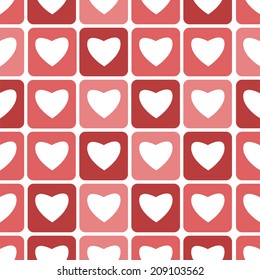 Seamless pattern with hearts for Valentine's Day