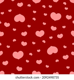 Seamless pattern with hearts, valentines day, vector