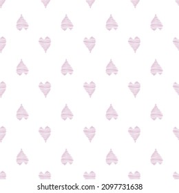 Seamless pattern with hearts. Valentine's day background in minimalists modern style. 