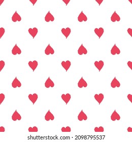 Seamless pattern with hearts. Valentine's day background in minimalists modern style. 