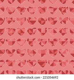 Seamless pattern with hearts for Valentine's Day 