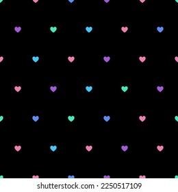 Patrón sin brillo con corazones. Día de San Valentín. Fondo vectorial. 