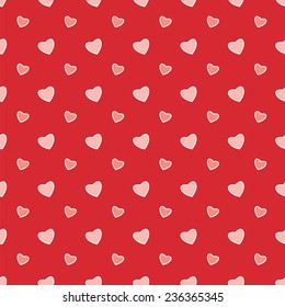 Seamless pattern with hearts for Valentine's Day 