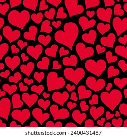 Seamless pattern with hearts. Valentine's day. Vector background.