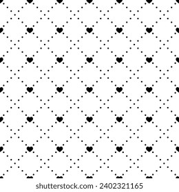 Patrón sin brillo con corazones. Día de San Valentín. Textura vectorial para impresión, textil, envasado.