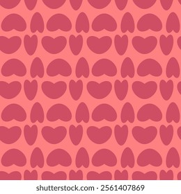 seamless pattern with hearts for valentines day, flat vector illustration, perfect for your holiday background, textile, greeting card, wrapping