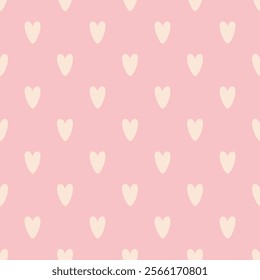 seamless pattern with hearts for valentines day, flat vector illustration, perfect for your holiday background, textile, greeting card, wrapping