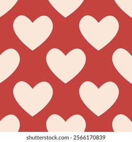 seamless pattern with hearts for valentines day, flat vector illustration, perfect for your holiday background, textile, greeting card, wrapping