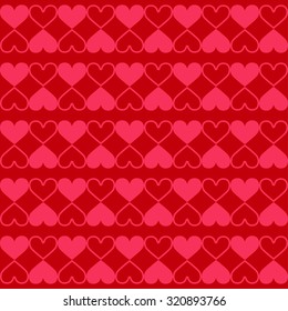 Seamless pattern with hearts Valentine's Day
