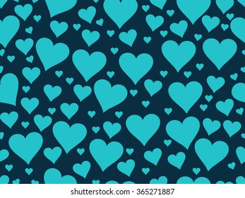 Seamless pattern with hearts. Valentine's Day. Textile illustration.
