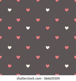 Seamless pattern with hearts. Valentine's day background