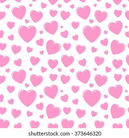 Seamless pattern with hearts. Valentines Day background