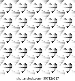 Seamless pattern with hearts. Valentines Day background. Stylish repeating print