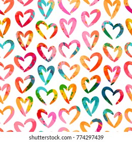 Seamless pattern with hearts. Valentine's Day. 