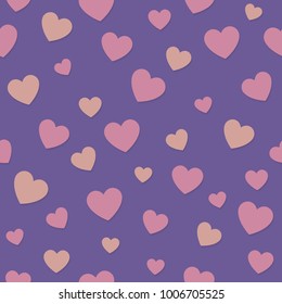 Seamless pattern with hearts. Vector.
