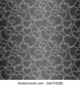 Seamless pattern with hearts, vector 