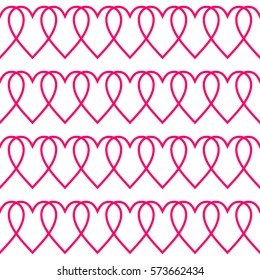 Seamless pattern with hearts. Vector.