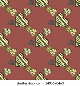 Seamless pattern with hearts. Vector background