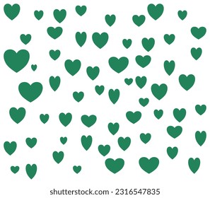 seamless pattern with hearts vector green heart shaped pattern beautiful abstract heart shaped fabric
