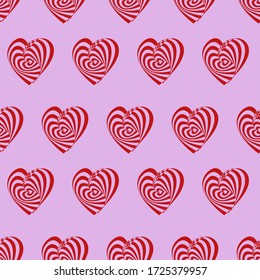 Seamless pattern with hearts. Vector illustration.