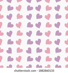 Seamless pattern with hearts . Vector illustration. Valentine's Day.	