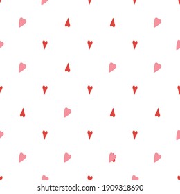 Seamless pattern with hearts. Vector illustration.