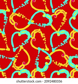 seamless pattern with hearts .vector illustration