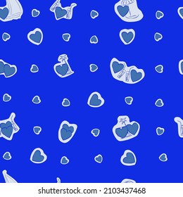Seamless pattern with hearts. Vector illustration for wrapping paper and scrapbooking
