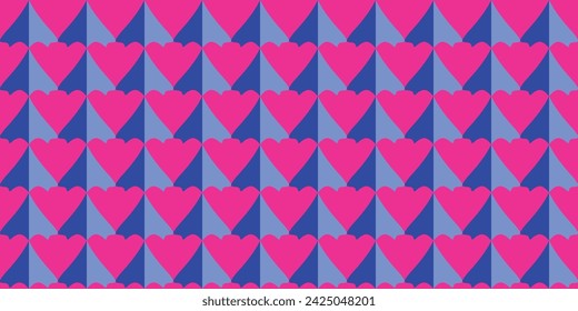 Seamless pattern with hearts. Vector illustration for Valentine's Day.