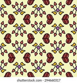 Seamless pattern with hearts. Vector illustration background