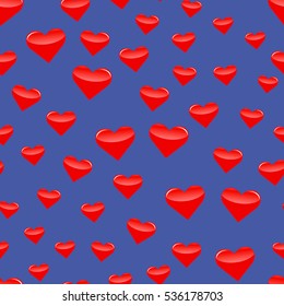 Seamless pattern with hearts. Vector illustration.