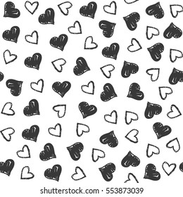 Seamless pattern with hearts. Vector illustration