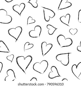 Seamless pattern with hearts. Vector illustration