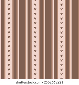 Seamless pattern with hearts. Vector Pastel background. Valentines day and love