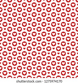 Seamless pattern with hearts. Vector repeating texture. Background for Valentine's Day. Perfect for wrapping paper or fabric.