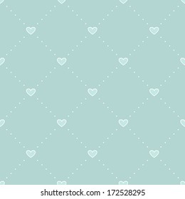 Seamless pattern with hearts. Vector repeating texture. Geometric polka dot