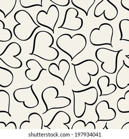 Seamless pattern with hearts. Vector repeating texture. Vector abstract background.