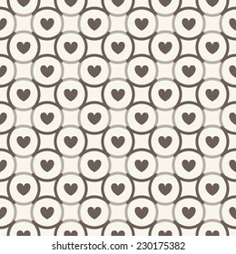 Seamless pattern with hearts. Vector repeating texture. Geometric contrast background